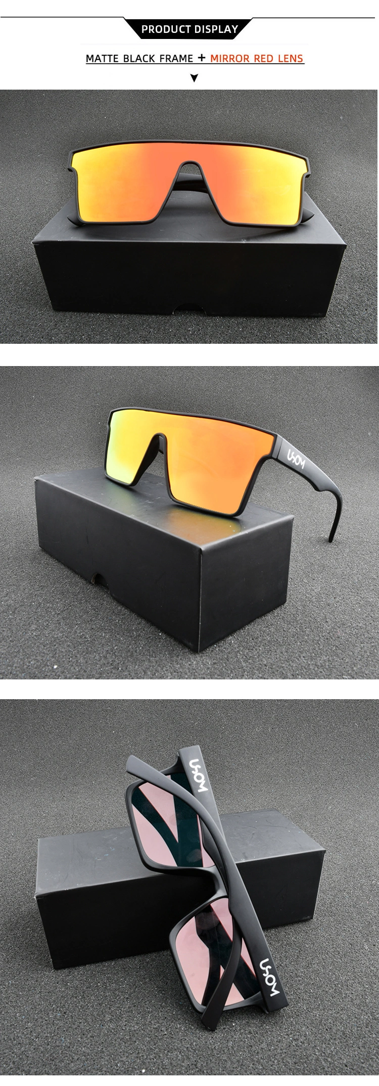 New Black Square Shades Sun Glasses Women Fashion Retro Mirror Polarized Sunglasses Men