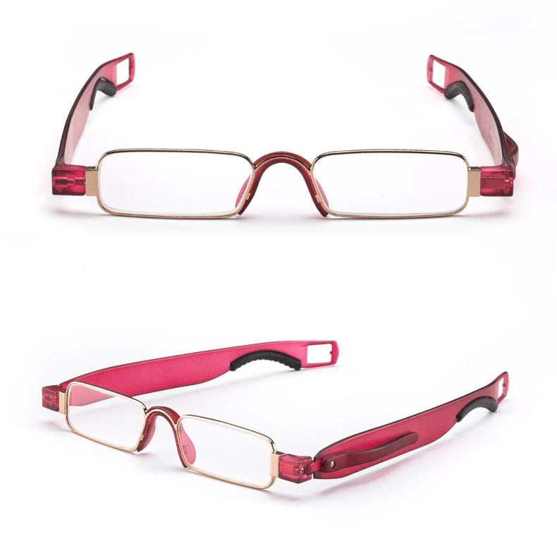 New Arrival Comfortable Trend Simple Design Portable Square Folding Eyeglasses Women Colorful Reading Glasses