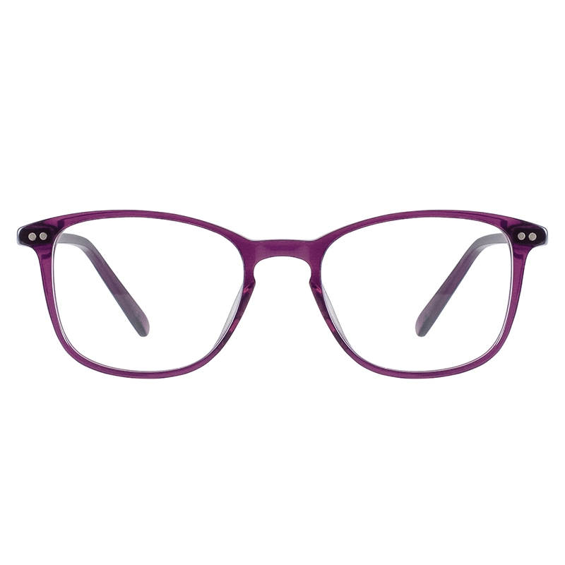 Newest Design Real Rivets Hinge Temples Fashionable Red Optical Acetate Frame