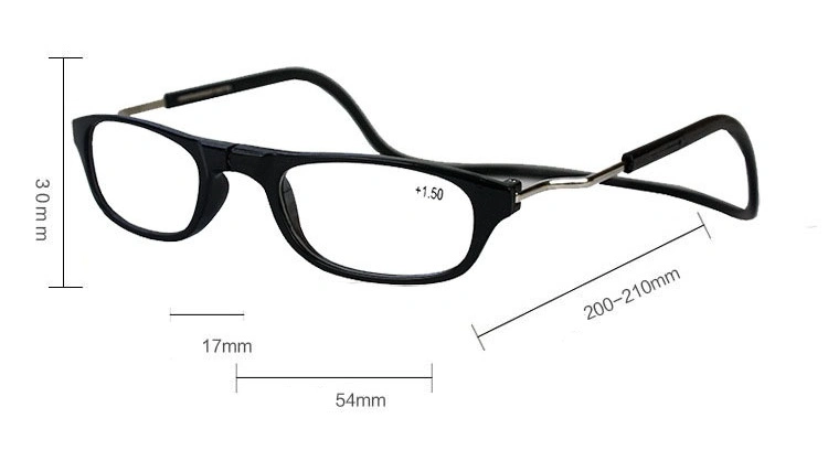 Unisex Magnet Fashion Halter Anti-Folding Hoop Adjustable Strength Magnetic Reading Glasses