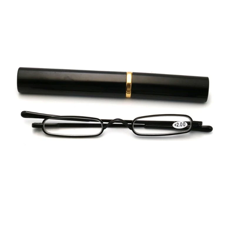 Readsun Unisex Metal Thin Frame Reading Glasses with Pen Box
