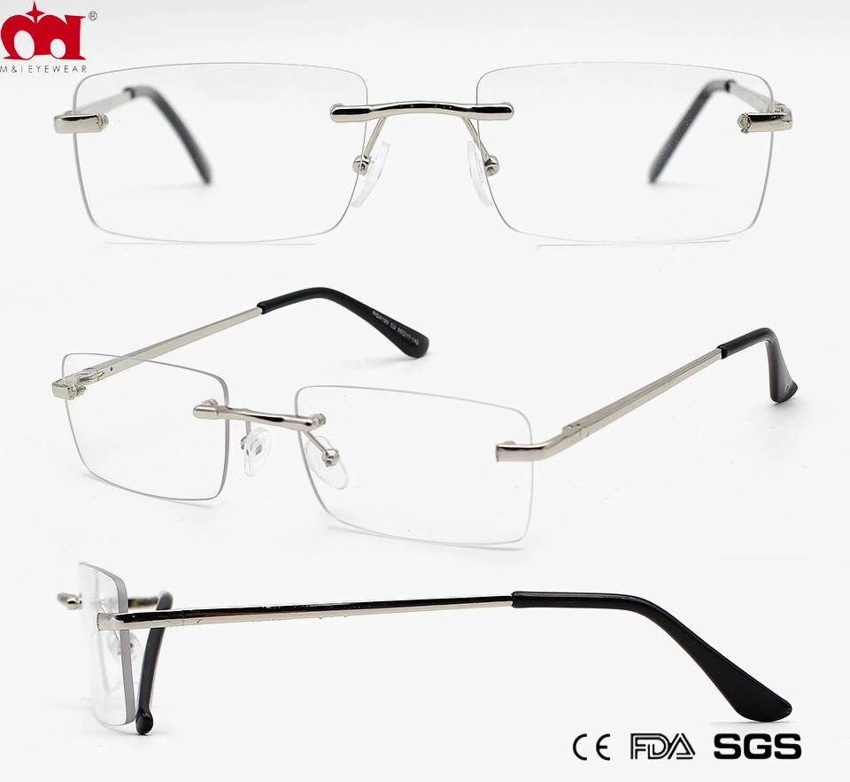 Promotion Man Square Rimless Reading Glasses with Wide-Angle (WRM21025)