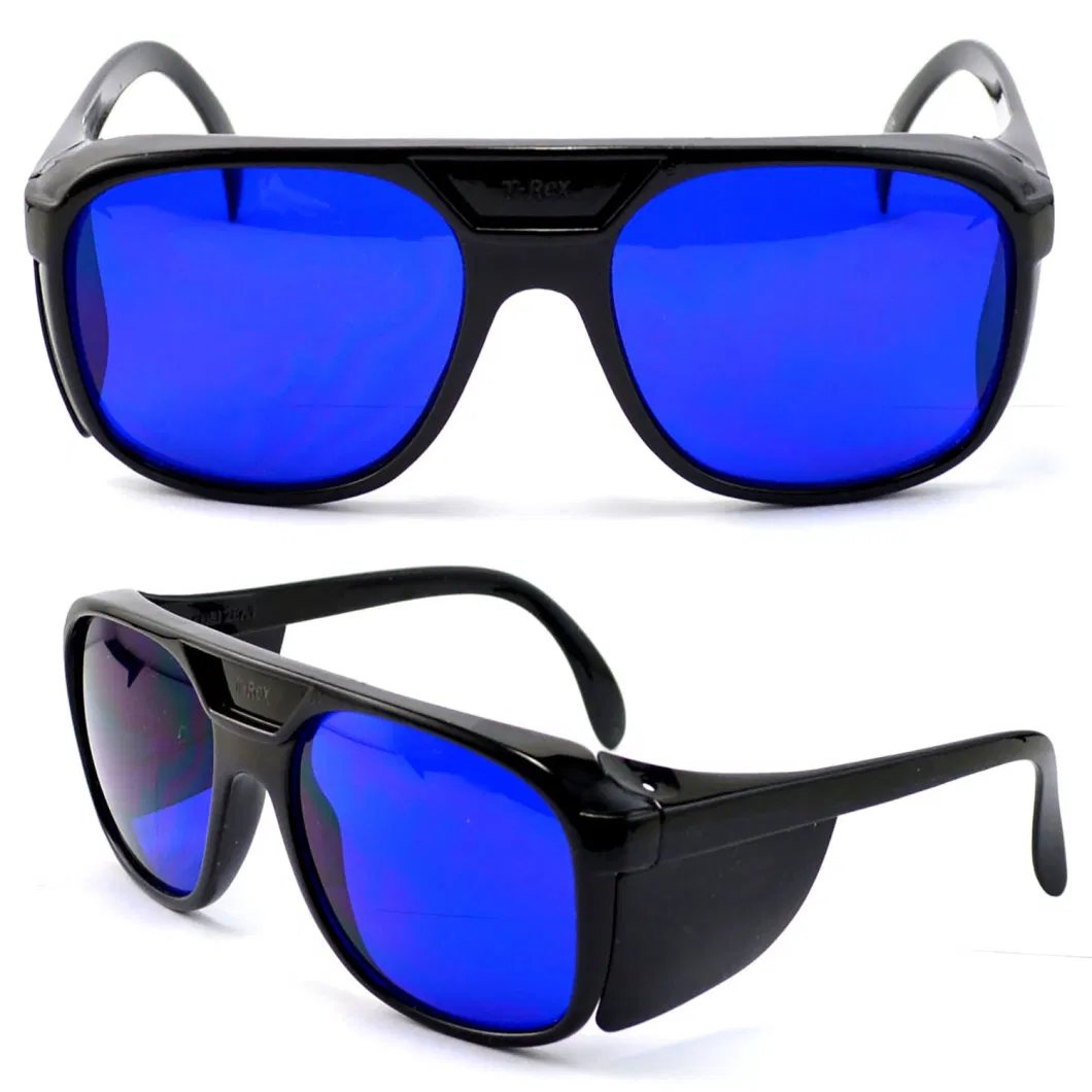 IPL High Optical Density of Wavelength 650nm ND: YAG Laser Safety Glasses Anti Radiation with Blue Lens Safety Eyewear