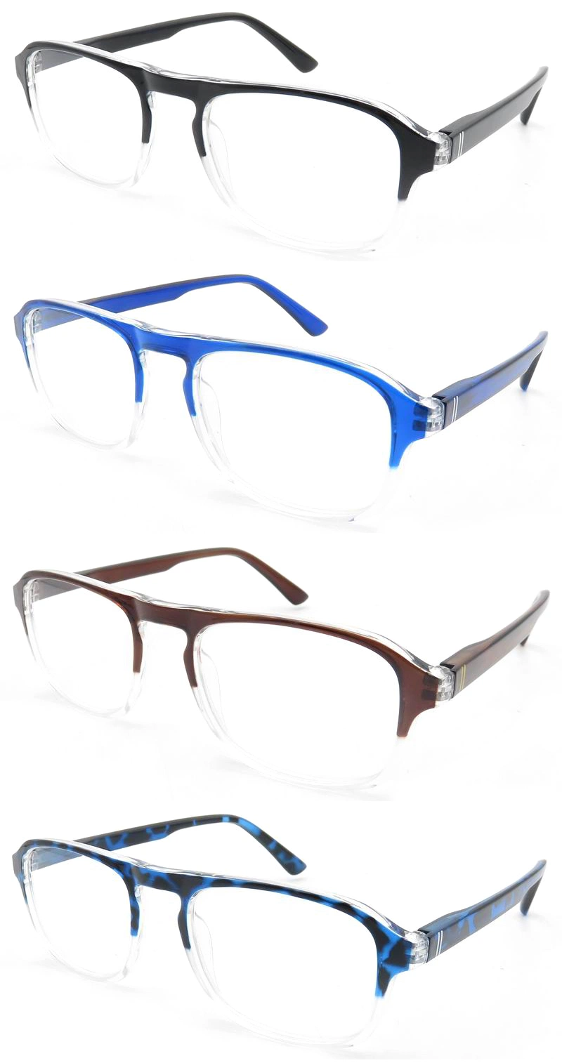 Custom Logo Fashion Luxury Plastic Square Women Men Multifocal Progressive Anti Blue Light Reading Glasses 2023