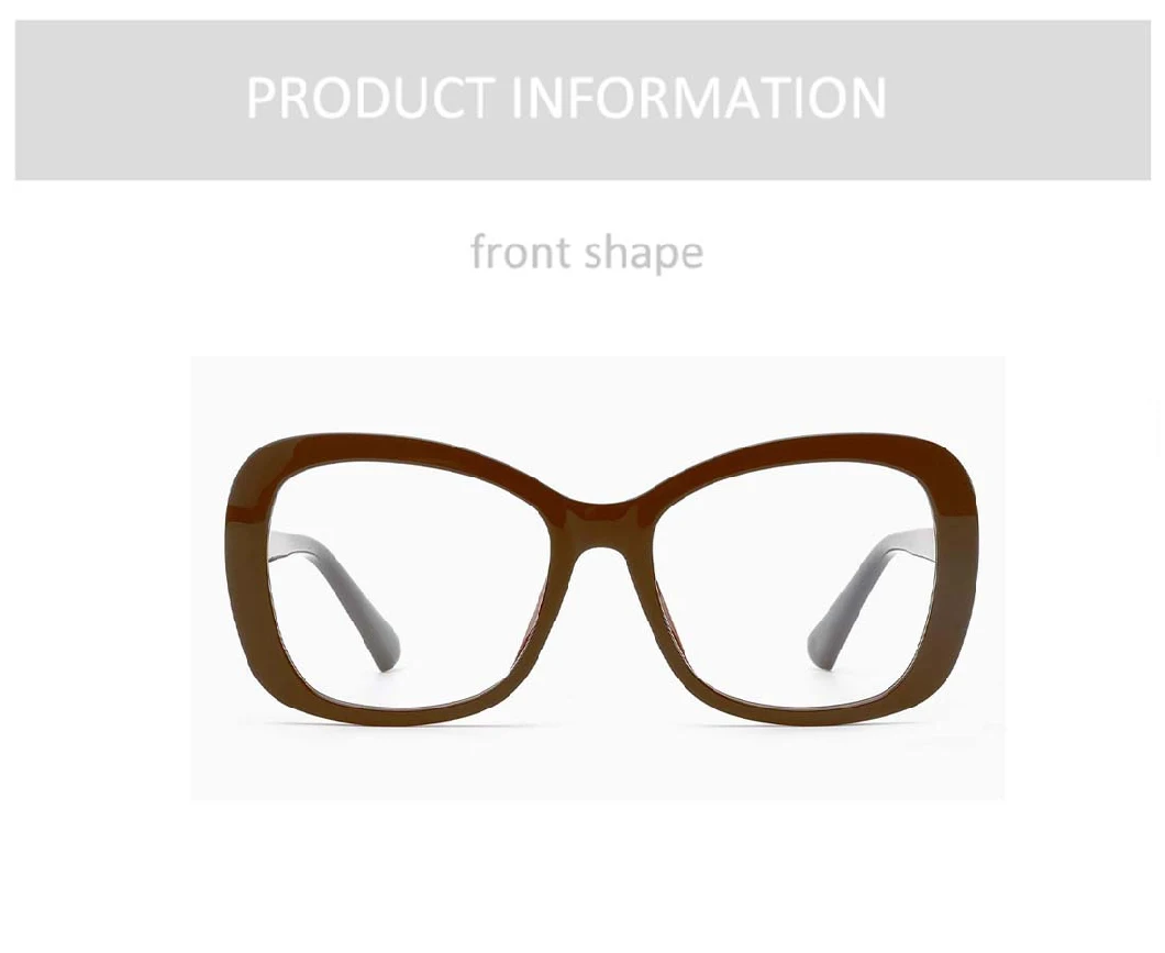 Gd Fashion Style Women Big Frame Injection Acetate Optical Eyewear Spectacle Glasses Frames Eyeglasses in Stock Optical Frames