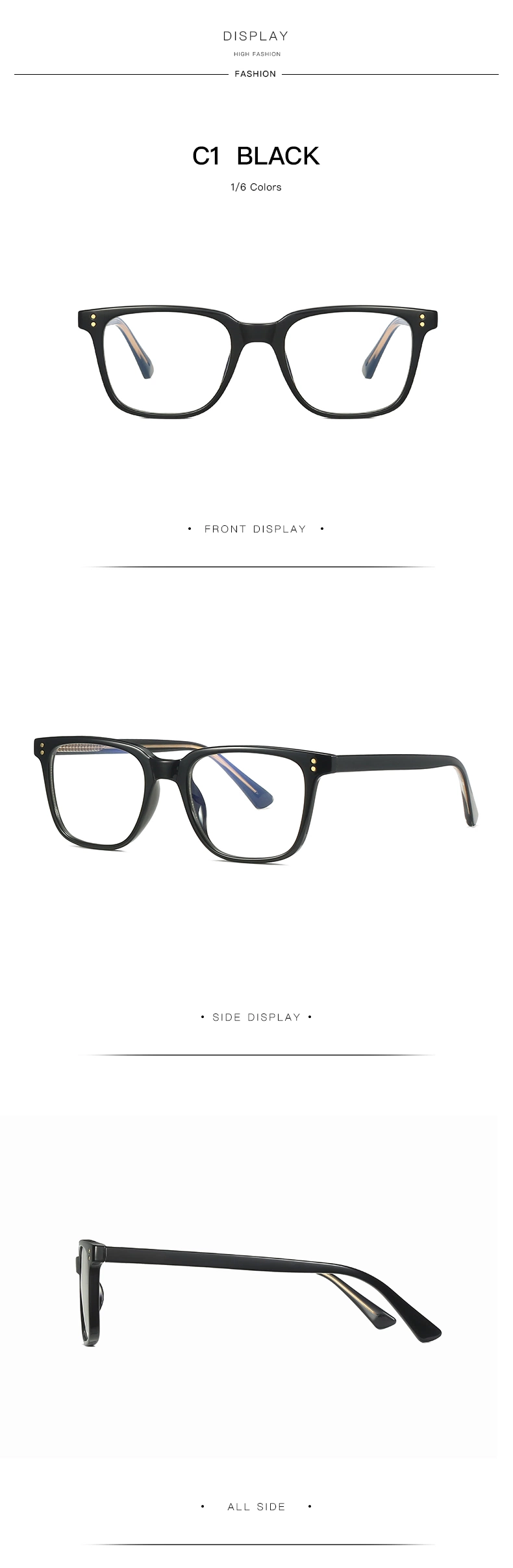 Wholesale New Trendy Custom Logo Computer Radiation Protection Optical Frame Anti Blue Light Blocking Reading Glasses