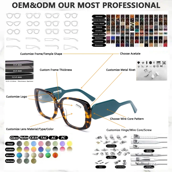 High Quality Retro Flower Round Designer Optical Prescription Spectacles Myopia Eyewear Acetate Women and Men Glasses Frames