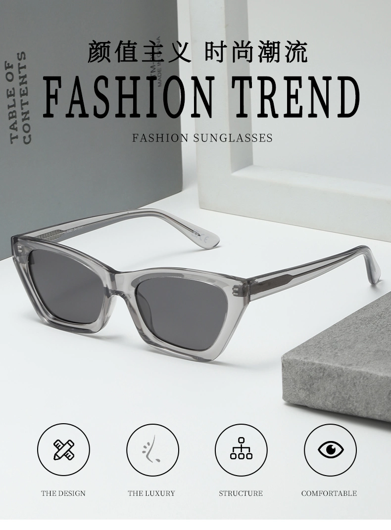 2024 New Factory Sells Custom Men Fashionable Rectangular Retro High-Quality and Affordable Branded Women Sunglasses