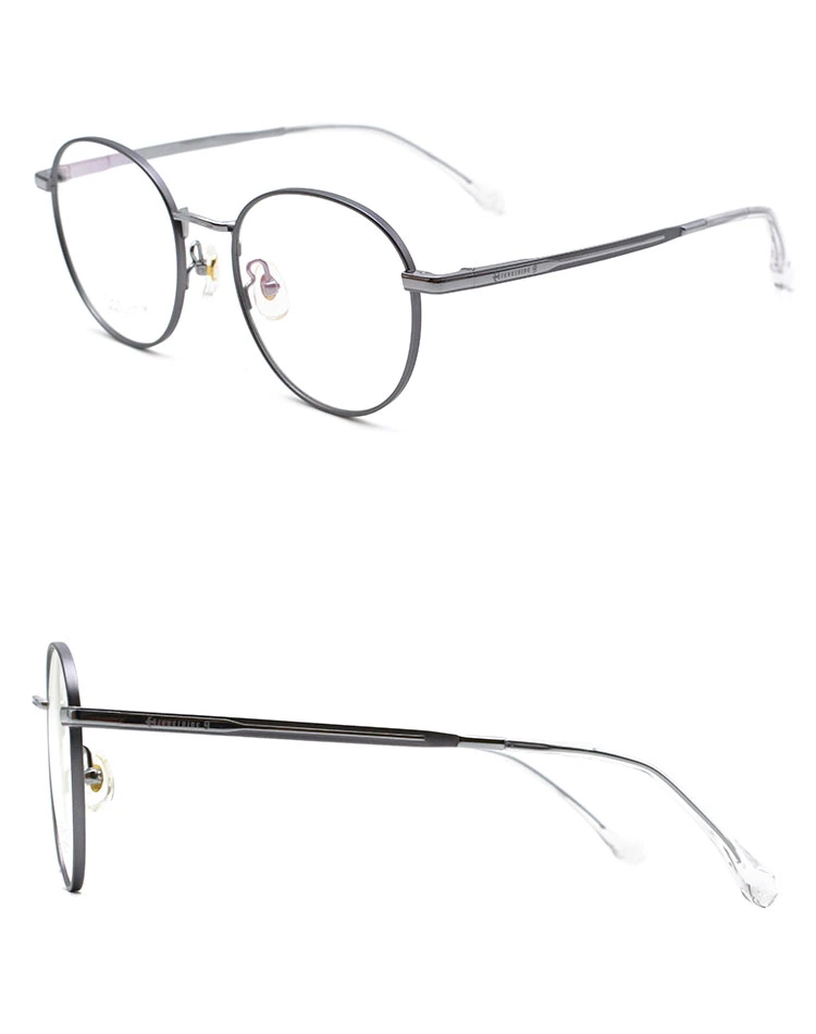 Thin Mens Gold Circle Round Frame Glasses