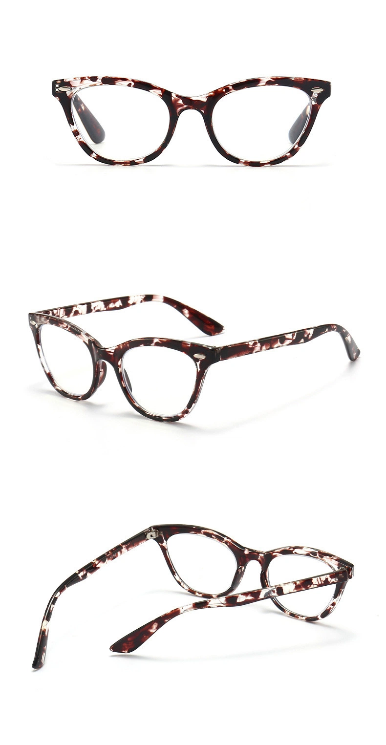 Hot Selling Retro Fashion Classic Cat Eye Anti Blue Light Blocking Eyeglasses Women Colorful Reading Glasses