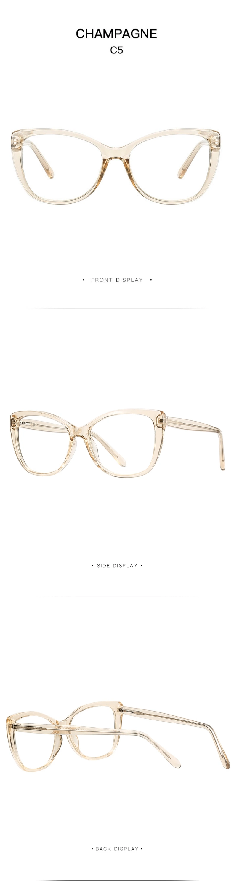 New Model Fashion Vintage Cat Eye Reading Glasses Optical Frame Anti Blue Light Blocking Computer Women Men Glasses