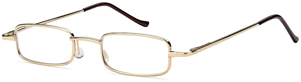 Compact Styling Metal Frame with Matching Pocket-Clip Case Flexible Temples for Reading Glasses