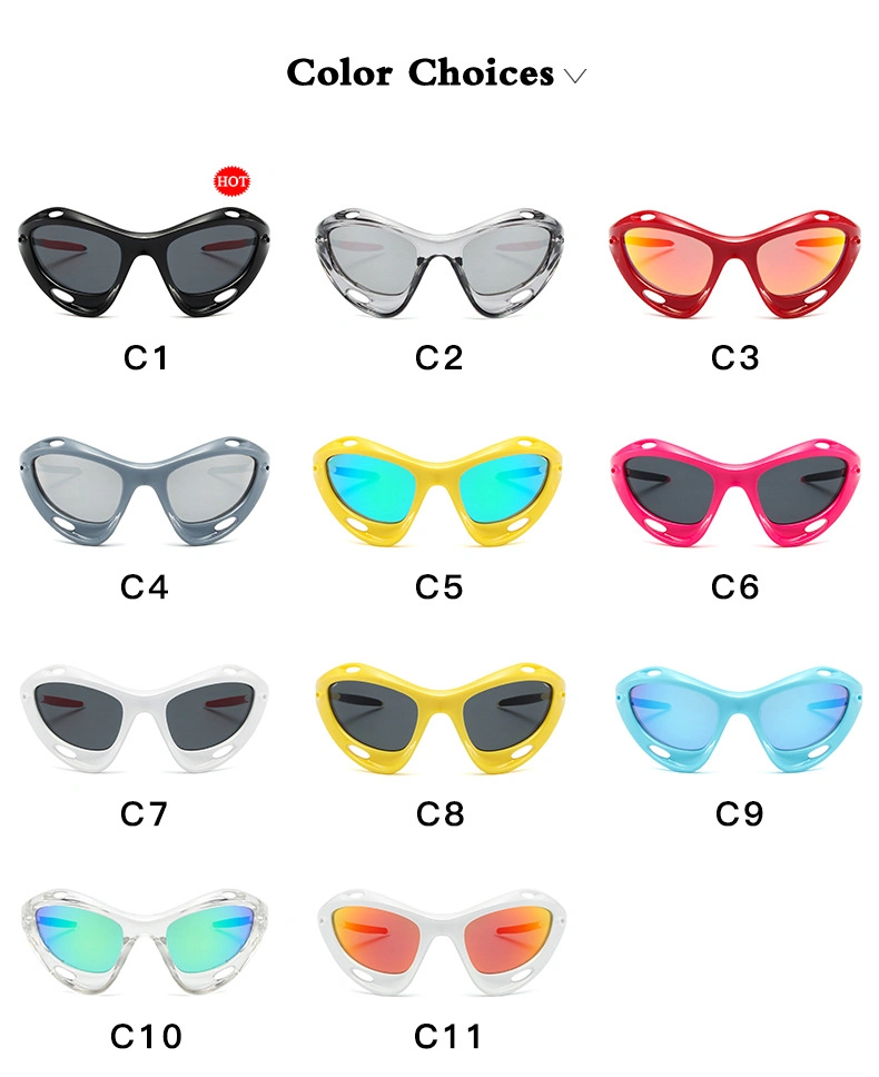 Fashionable Transparent Frame Sports Style Cycling Sunglasses, Sun Protection Driving Glasses