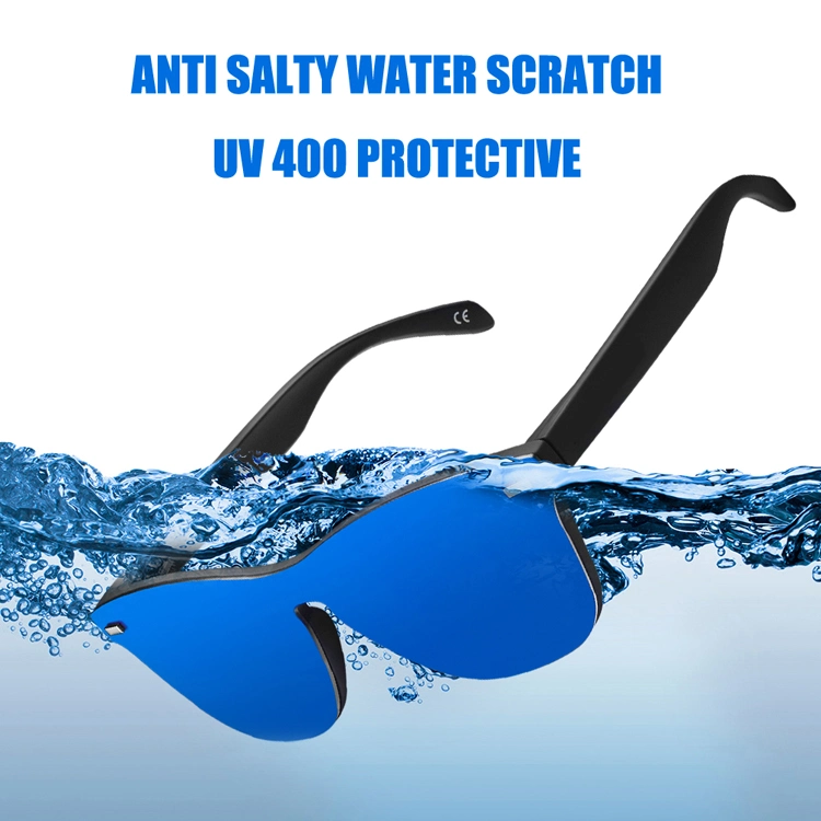 2021 OEM Free Sample Rimless Anti Salty Water Scratch UV 400 Protective Lens Mens Women Party Tac Polarized Sunglasses