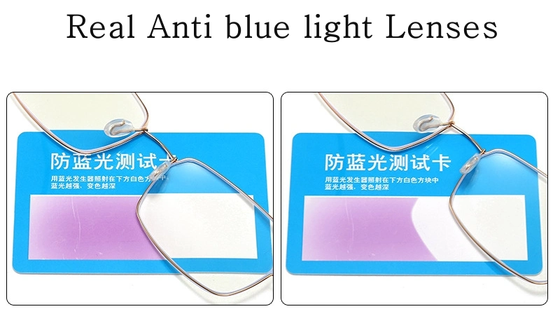 New Fashion Comfortable Silicone Nosepad Frameless UV400 Anti Blue Light Reading Glasses