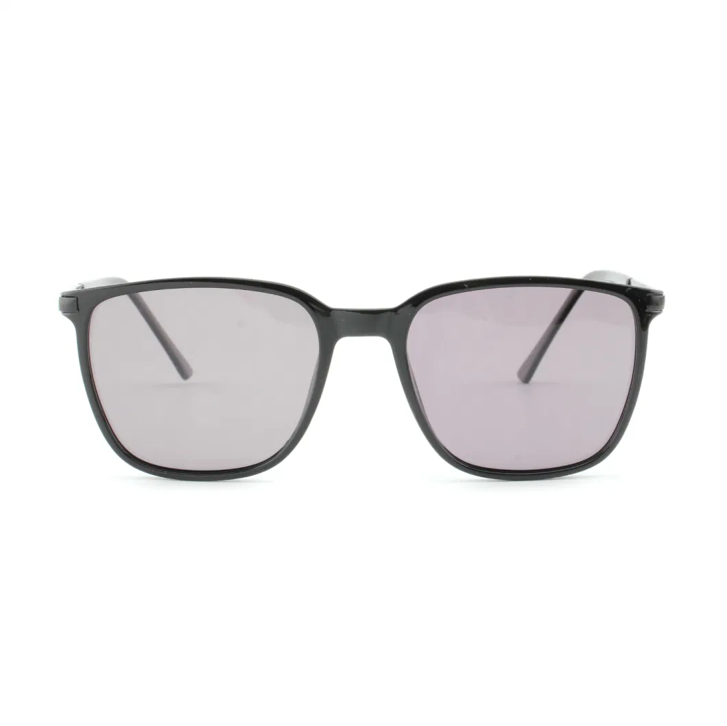 Basis Style Tr90 Frame Rectangular Trendy Eyeglasses for Male Polarized Sunglasses