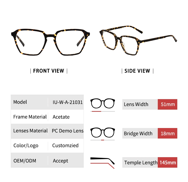 2022 China Acetate Prescription Eyewear Eyeglasses Plastic Optical Eye Glasses Spectacle Frames for Men