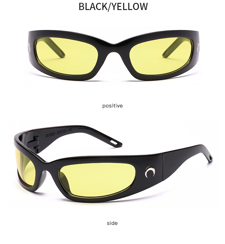 New Oval Moon Riding Oversized Sunglasses High Quality Unisex PC Eyewear Designer Sun Glasses Men Women