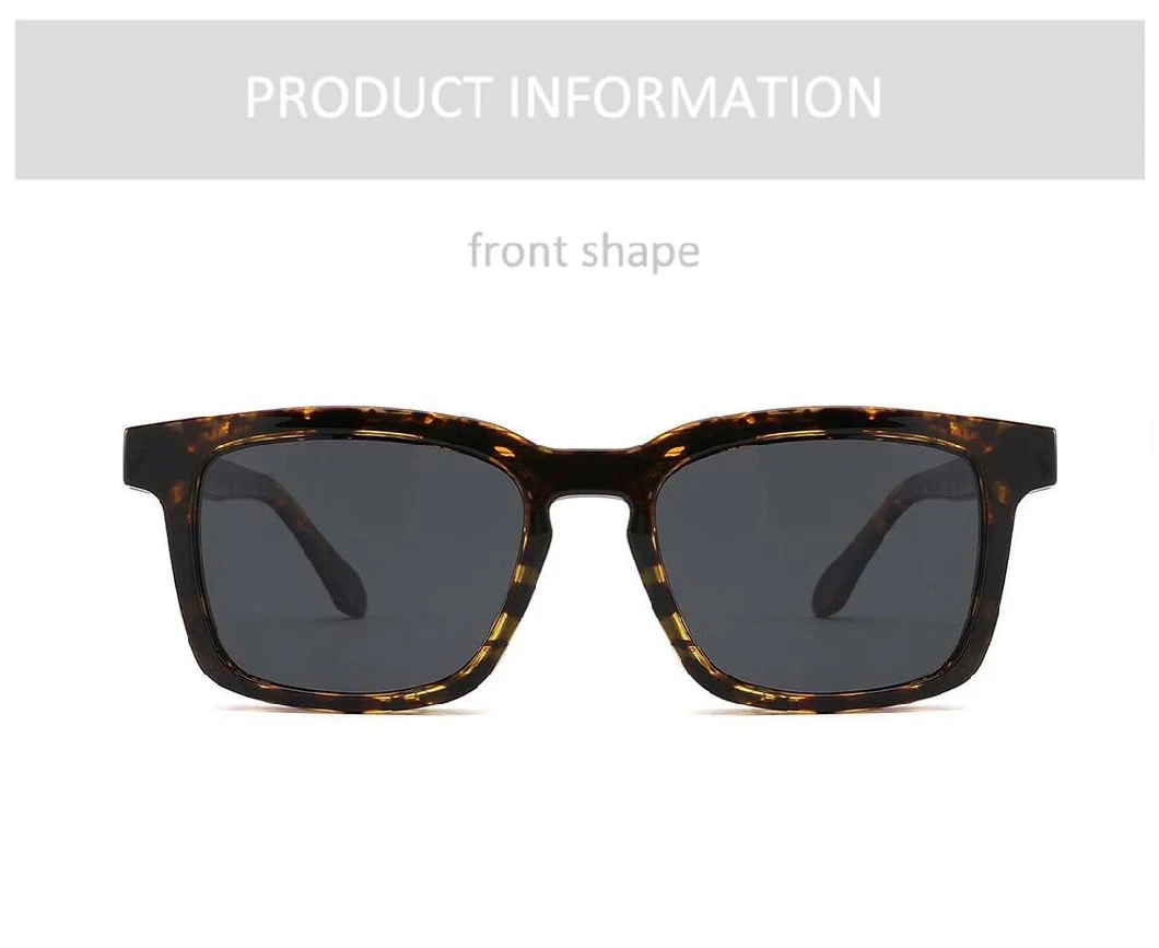 Vintage Square Tr90 Magnetic Polarized Sunglasses Eyeglasses Frames Spring Hinge Clip on Glasses
