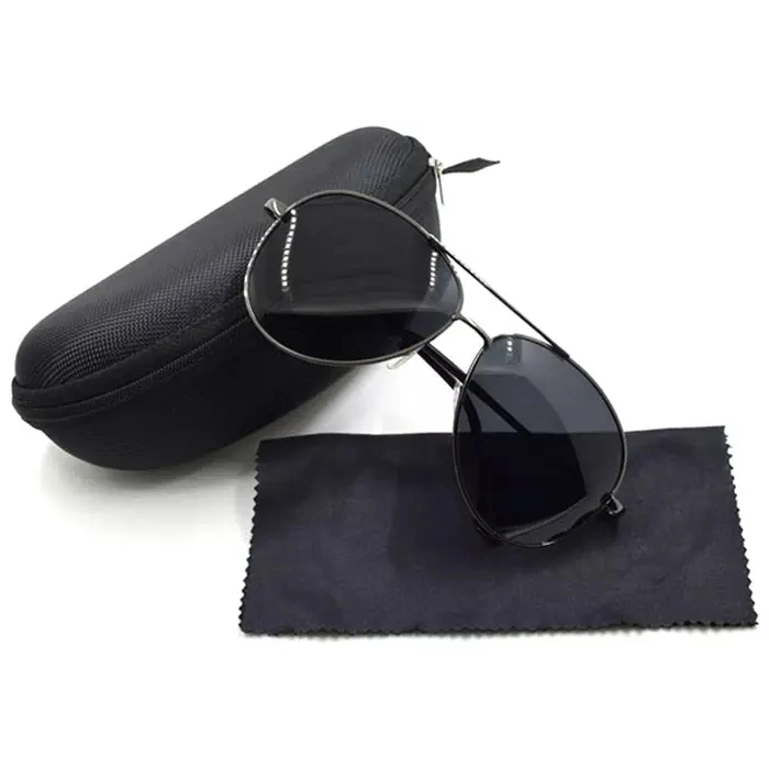 Stock Sun Glasses UV 400 Mens Retro Metal Vintage Driving Finishing Polarized Sunglasses with Case