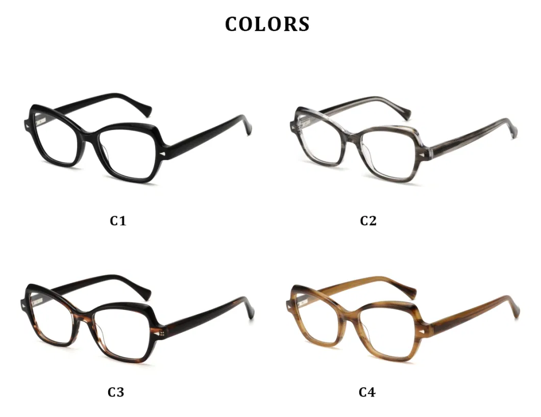 2024 Wholesale New Custom Logo Women Computer Optical Frame Designer Fashion Eyewear Anti Blue Light Blocking Reading Glasses