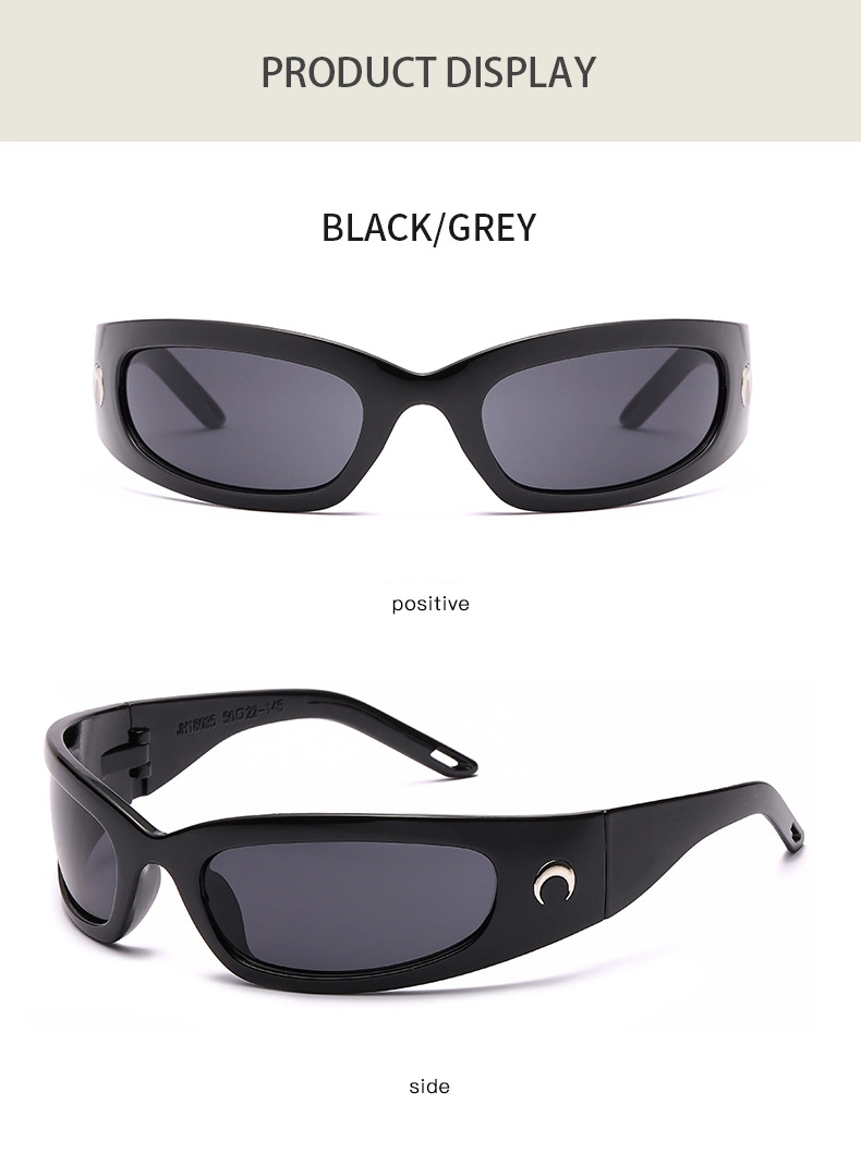 New Oval Moon Riding Oversized Sunglasses High Quality Unisex PC Eyewear Designer Sun Glasses Men Women