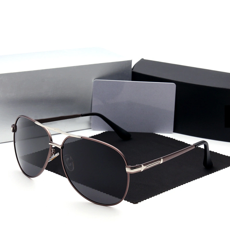 Men Vintage Aluminum Polarized Sunglasses Classic Brand Sun Glasses