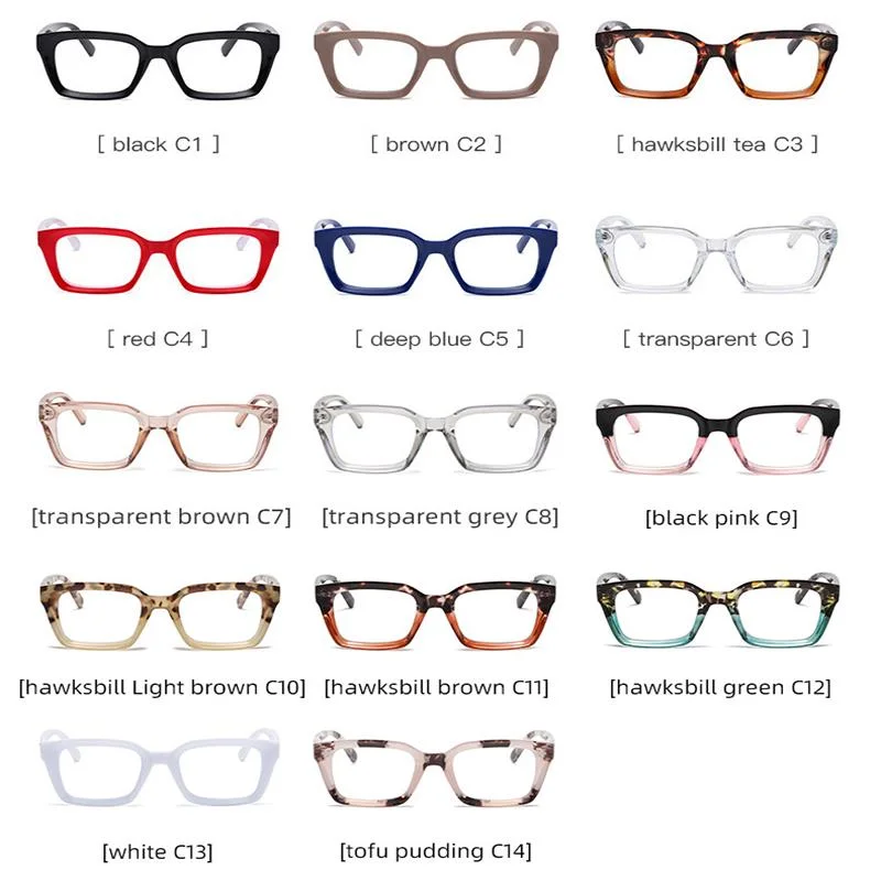 Classic Square Eyewear Non-Prescription Thick Glasses Frame Plastic Optical Frames for Women