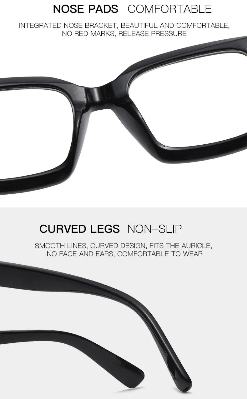 Classic Square Eyewear Non-Prescription Thick Glasses Frame Plastic Optical Frames for Women