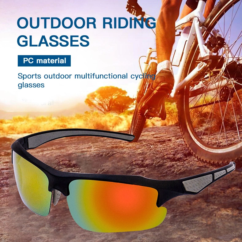 Anlorr 9027 Sports Sunglasses One Piece Polarized Sun Glasses for Men Outdoor Cycling Glasses