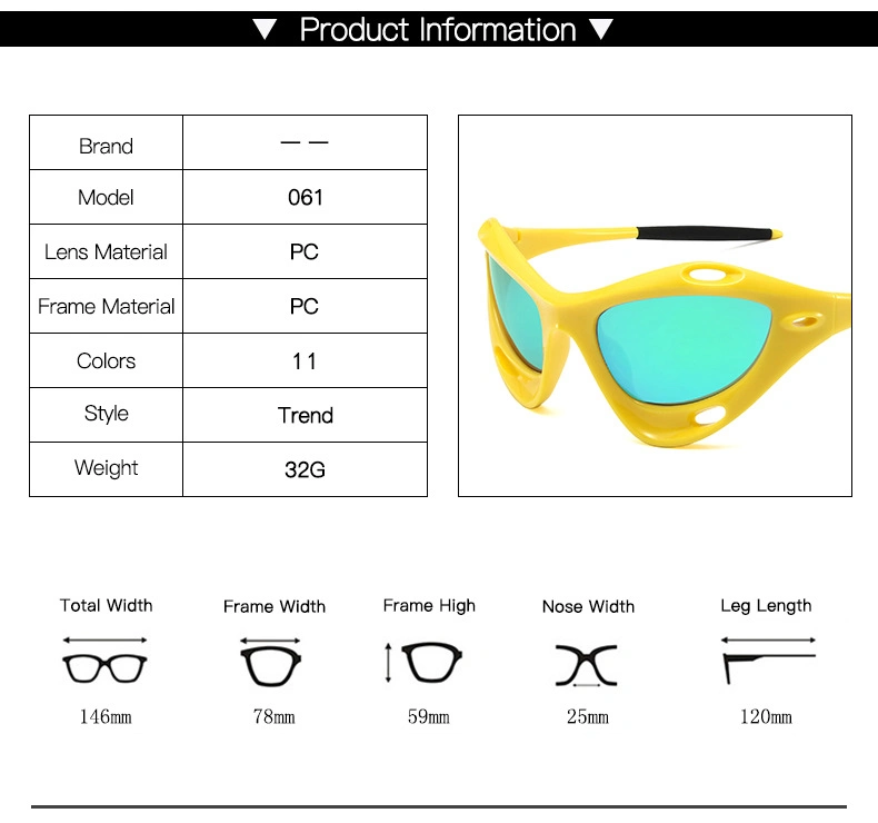 Fashionable Transparent Frame Sports Style Cycling Sunglasses, Sun Protection Driving Glasses