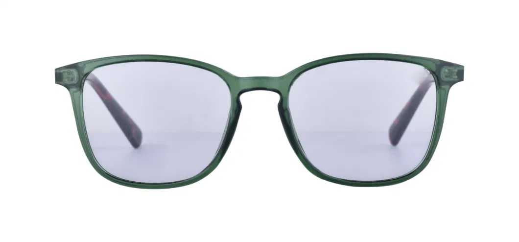 New Fashion Olive Color Tr90 Optical Glass Prescription Glasses with Metal Temple,