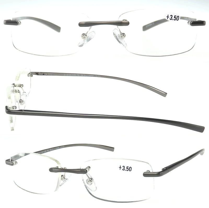 Rimless Retro Classic Reading Glasses Metal Frame High Quality Reading Eye Glasses Men Women in Stock