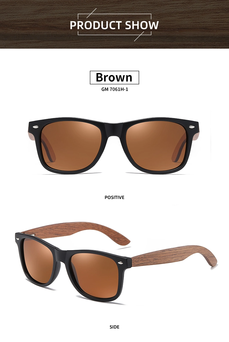 2021 New Wooden Fashion Sun Shades Cheap Price Custom Logo Printed Sun Glasses Promotional Women Men Polarized Sunglasses 2021