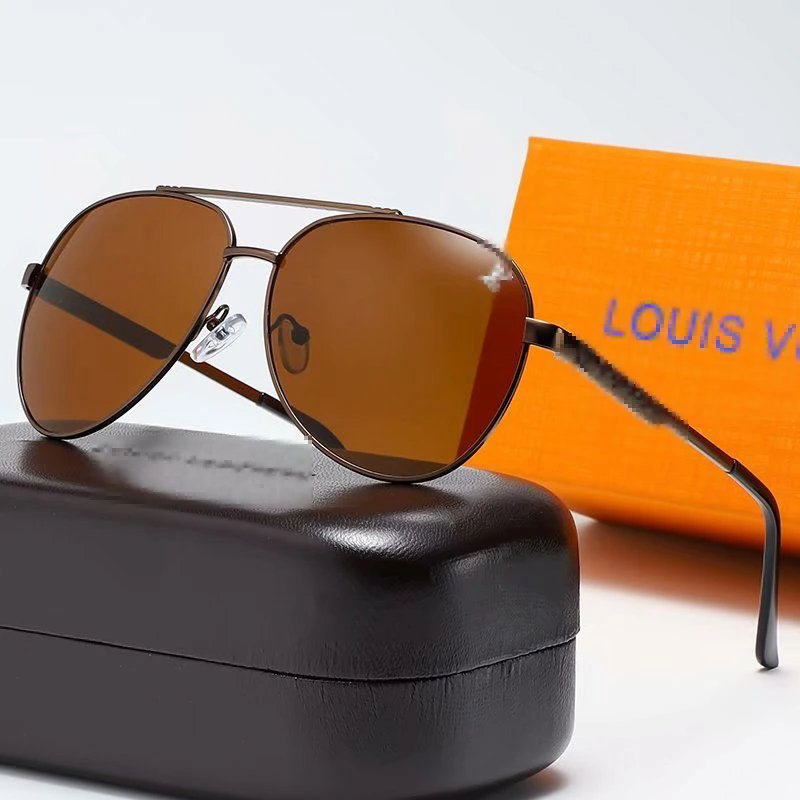 Fashion Designer Polarized Mens Sunglasses Wholesale Brand Metal UV 400 Polarized Sun Glasses with Luxury Packaging