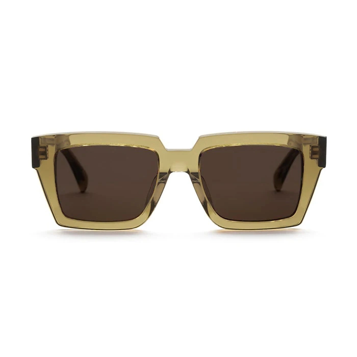 Yeetian Biodegradable Acetate Shades Custom Logo Branded Luxury Square Transparent Olive Sunglasses