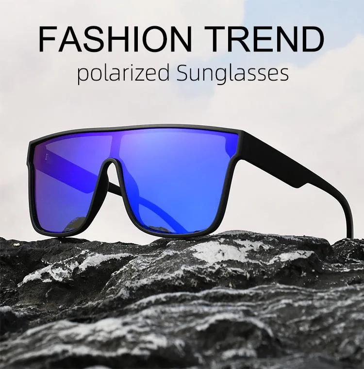 New Arrivals Europe and America Fashion Trend One-Piece Polarized Sunshade Oversize Sunglasses