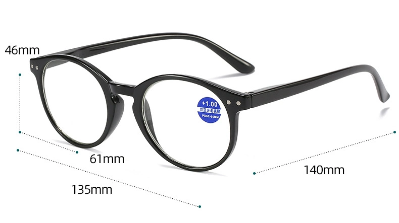 New Anti-Blue Reading Glasses Wholesale HD PC Spring Leg Comfortable Reading Glasses for Men and Women Elderly Reading Glasses