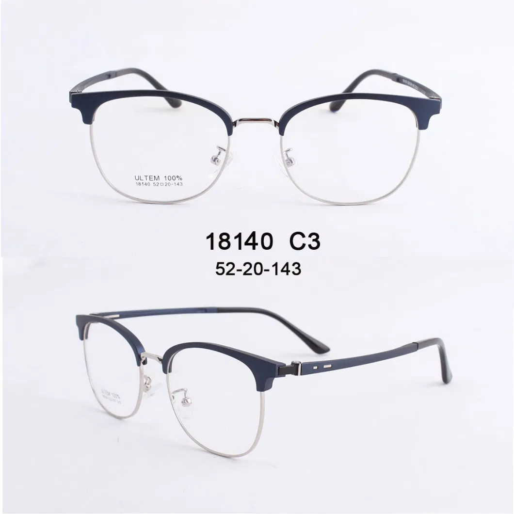 Latest Vintage Half-Rim Acetate Combine Metal Colorful Women Optical Frame Wholesale