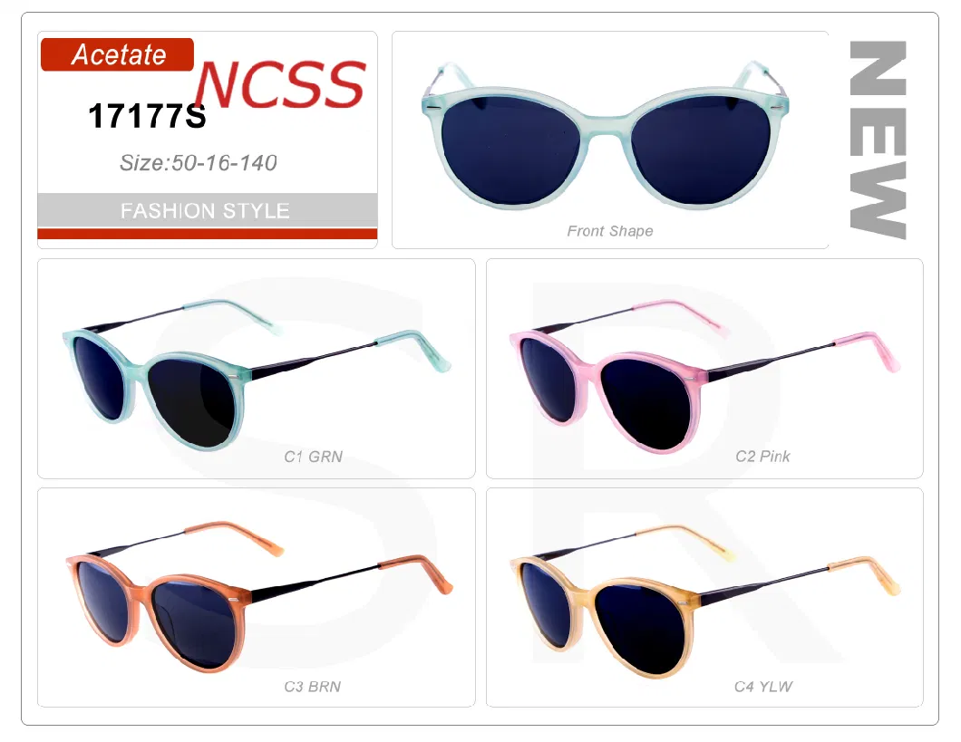 2021 Fashion Acetate Spring Newest Style with Metal Hinge Sunglasses
