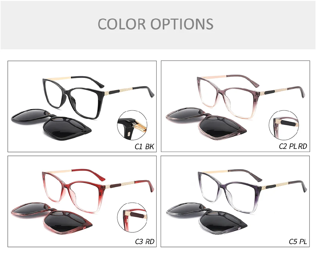 2022 New Sun Shades Factory Directly Sunglasses Tr Clip on Eyeglass