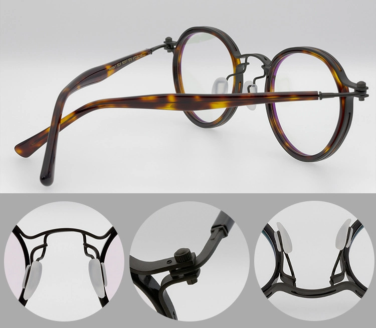 Titanium Glasses High Quality Cheap Unisex Buffalo Horn Eyeglasses Titanium Round Eyeglasses Eyewear Trendy Manufactures Design Optical Glasses Frames