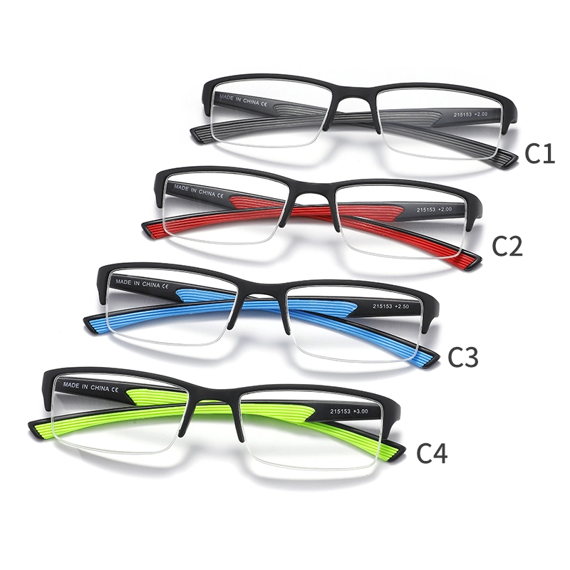 Wholesale Sports Promotion One-Piece Fashion Ultra Slim Reading Glasses Plastic Reading Glasses