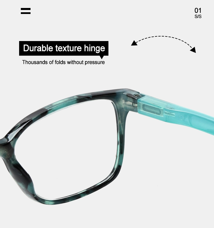 Special Painting Demi Square Frame Reading Glasses Wholesale Comfortable Spring Hinge Eyewear
