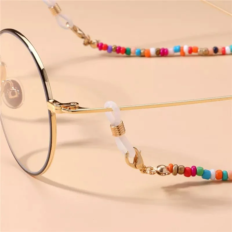 Fashion Seed Beaded Masking Chain Eyewear Sunglasses Cord Neck Straps Reading Glasses Chain
