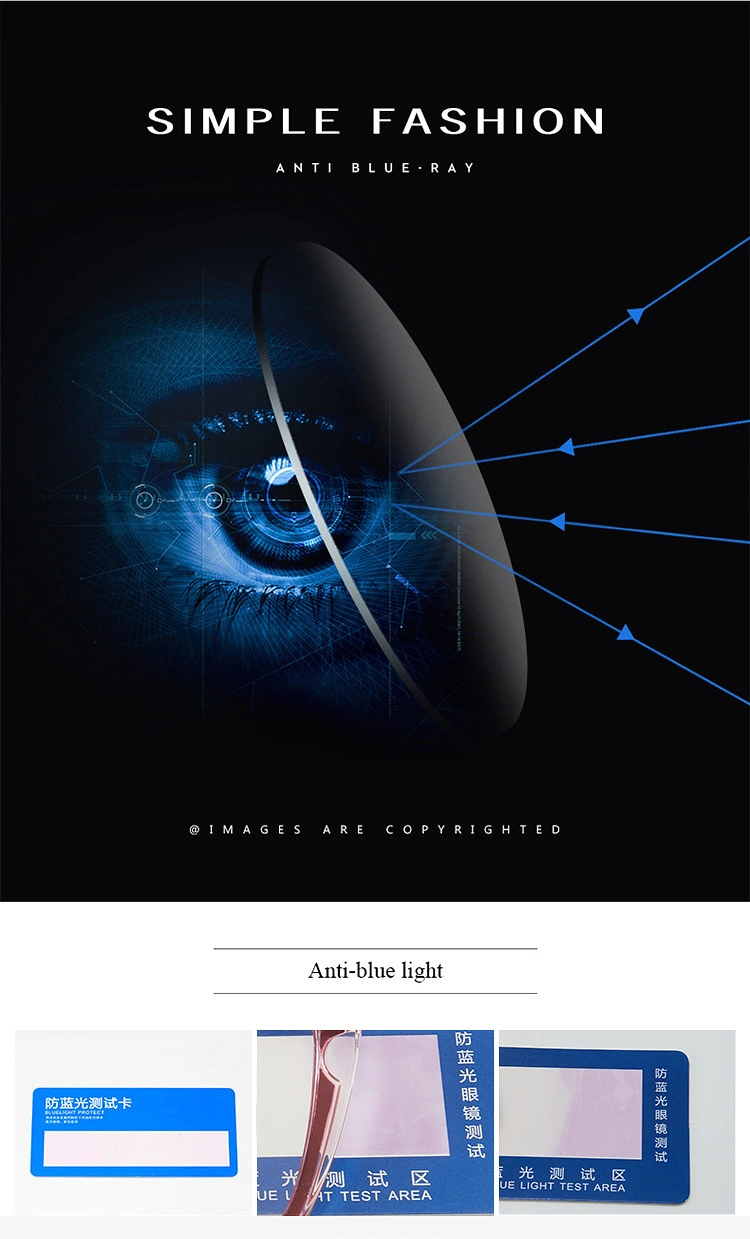 Unisex New Metal Tr90 Frame Filter Eyewear Blue Light Blocking Glasses for Computer Screen Protection
