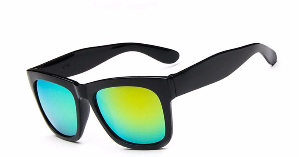 Polarized Sunglasses for Men and Women Black Frame Sun Glasses Mirror Lens Wyz12955