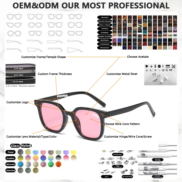 Wholesale Factory Fashionable High Quality Sun Shades UV400 Brand Designer Gradient Lenses Man and Woman Frame Sunglasses