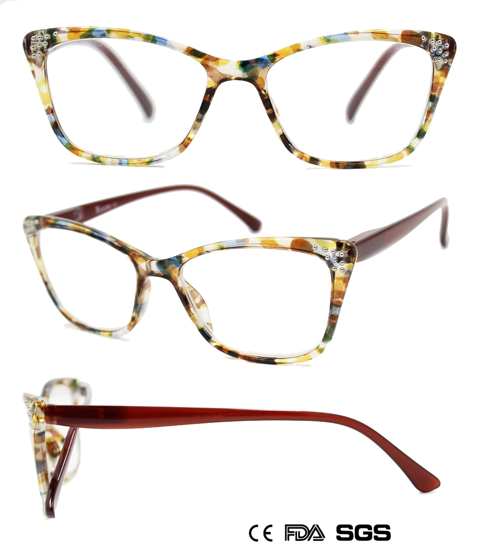 Lady&prime;s Cat-Eye Reading Glass with Diamond (WRP8100191)