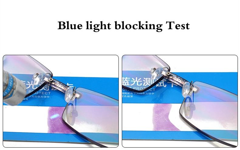 High Quality Frameless PC Silicone Nosepad Anti Blue Light Reading Glasses